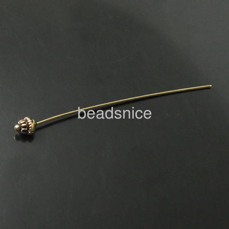 Brass Headpin,Nickel-Free,Lead-Safe,